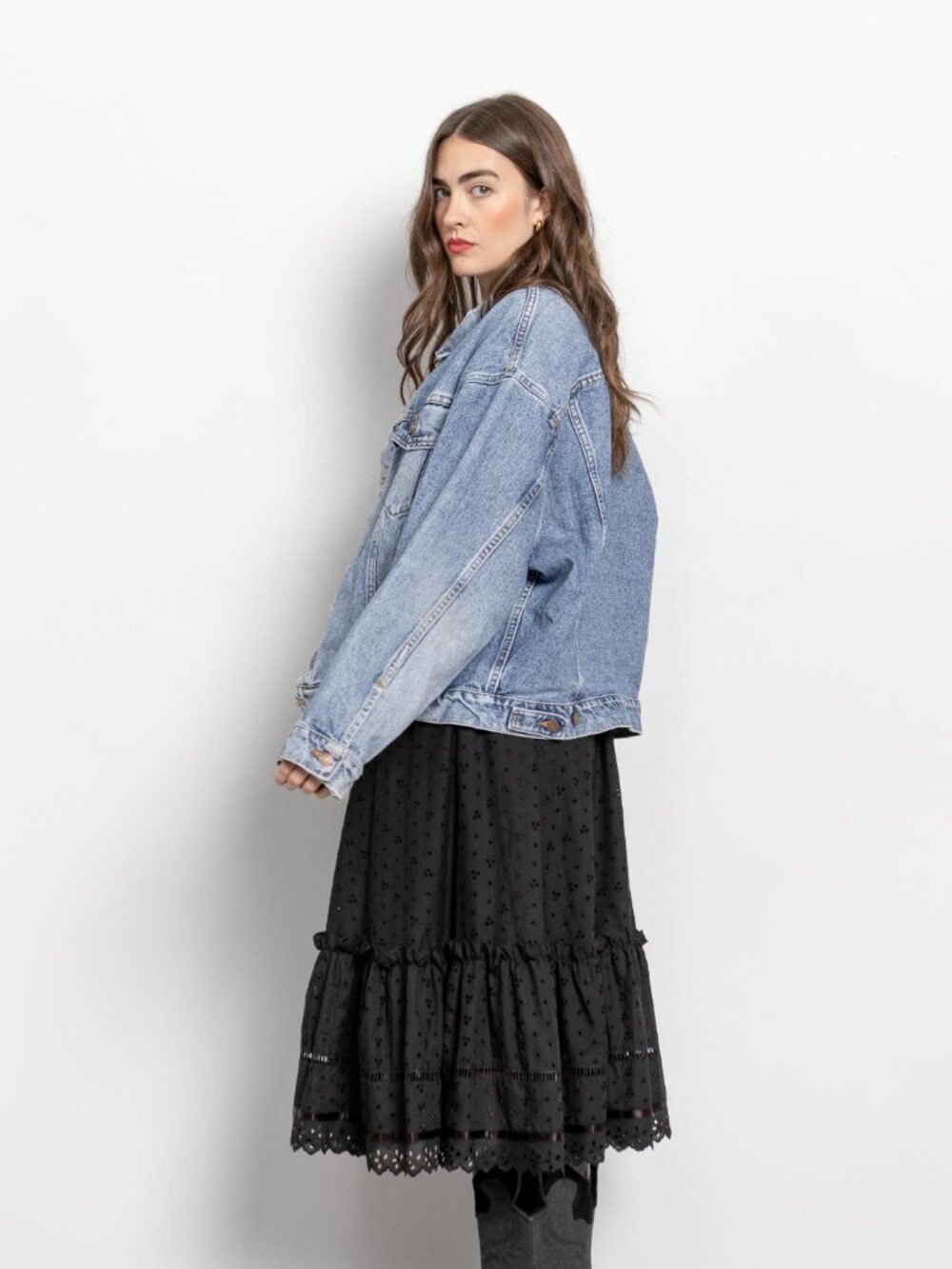 LEVI'S DENIM JACKET Vintage Jean 90's Oversize Streetwear / Large Xl - Picture 5 of 12